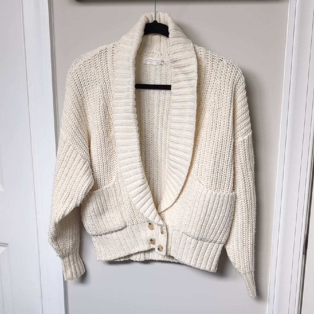 Anthropologie Cream XS Cardigan